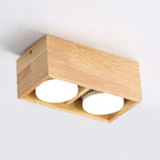 Ceiling Light | Integrated LED Rubberwood & Acrylic | 1/2/4-Head Options