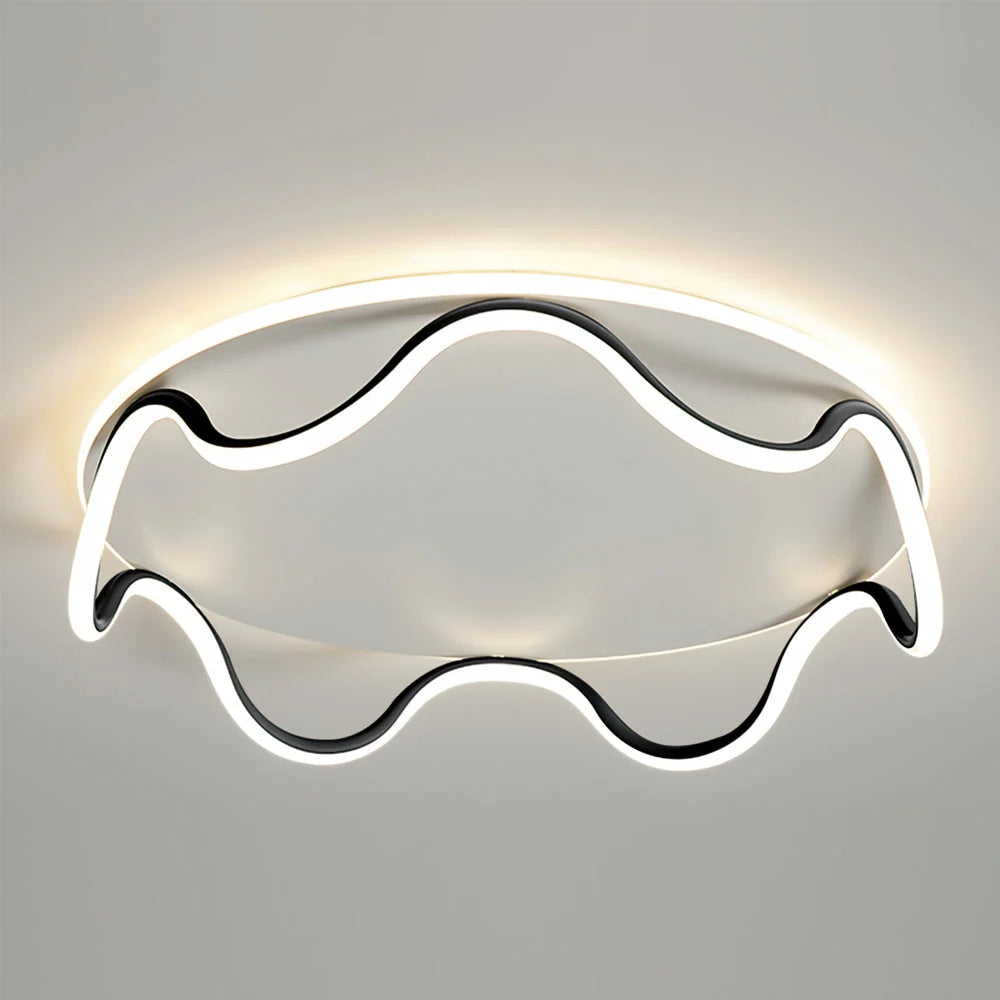 Ceiling Light | Minimalist Wave Design & Integrated LED | Ø40/Ø50 cm