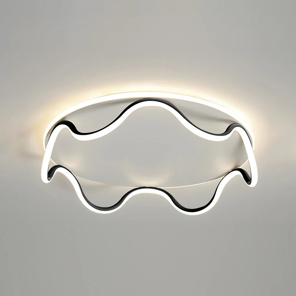 Ceiling Light | Minimalist Wave Design & Integrated LED | Ø40/Ø50 cm