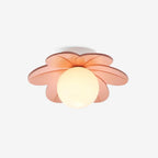 Ceiling Light | Petal Design & Frosted Globe | 24 cm Diameter