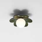 Ceiling Light | Petal Design & Frosted Globe | 24 cm Diameter