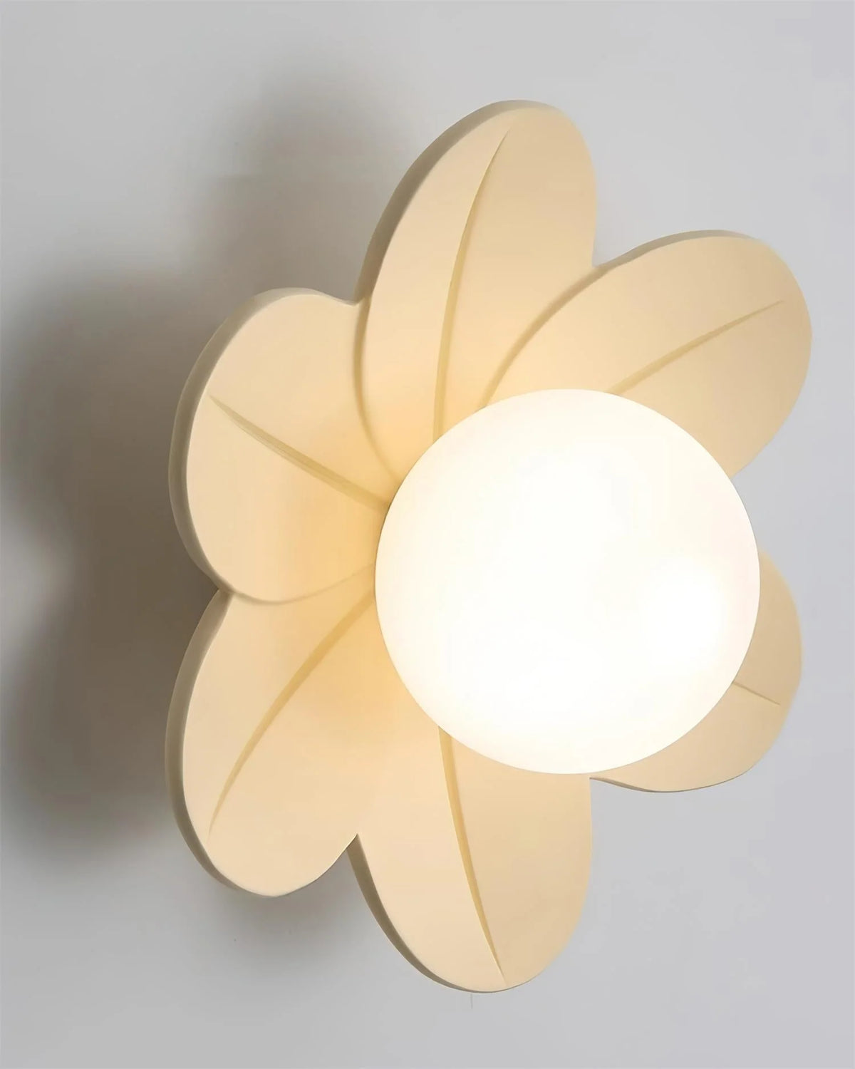 Ceiling Light | Petal Design & Frosted Globe | 24 cm Diameter