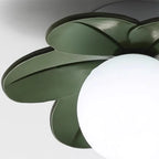 Ceiling Light | Petal Design & Frosted Globe | 24 cm Diameter