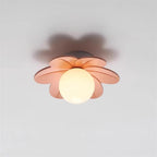 Ceiling Light | Petal Design & Frosted Globe | 24 cm Diameter