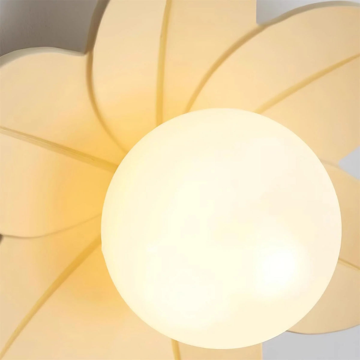 Ceiling Light | Petal Design & Frosted Globe | 24 cm Diameter