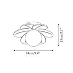 Ceiling Light | Petal Design & Frosted Globe | 24 cm Diameter