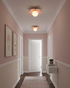 Ceiling Light | Petal Design & Frosted Globe | 24 cm Diameter