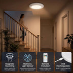 Ceiling Light | Rechargeable Motion-Activated LED | Dimmable & 3 Color Temperatures