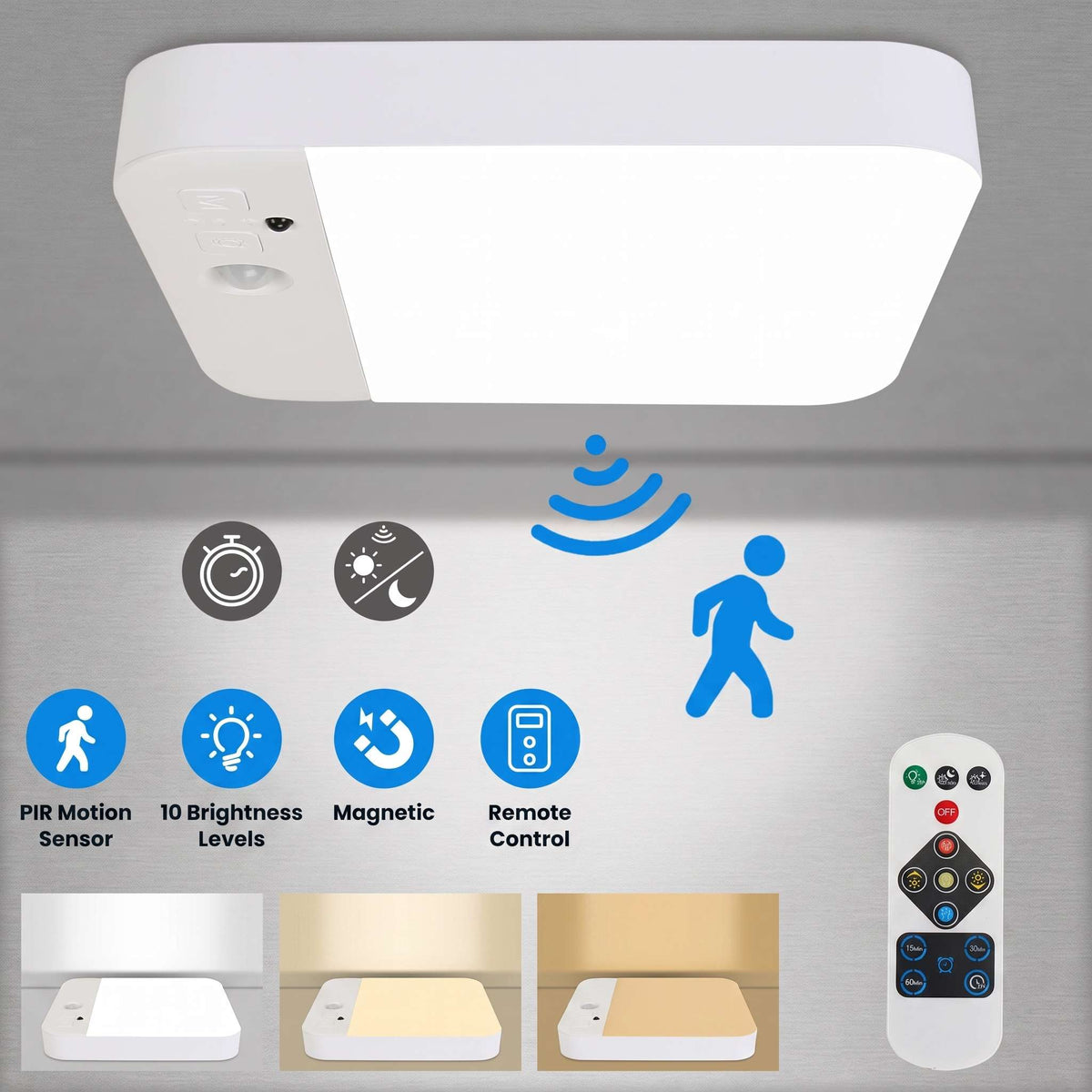 Ceiling Light | Rechargeable Motion Sensor LED | Remote Control