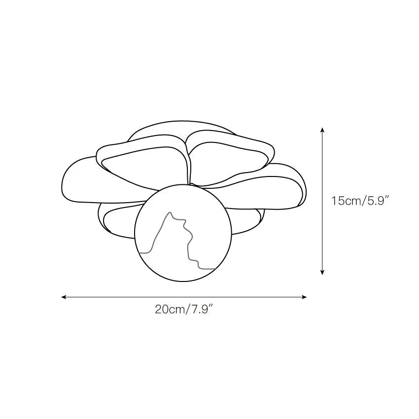 Ceiling Light | Resin Bloom Design & Integrated LED | 20 cm Diameter