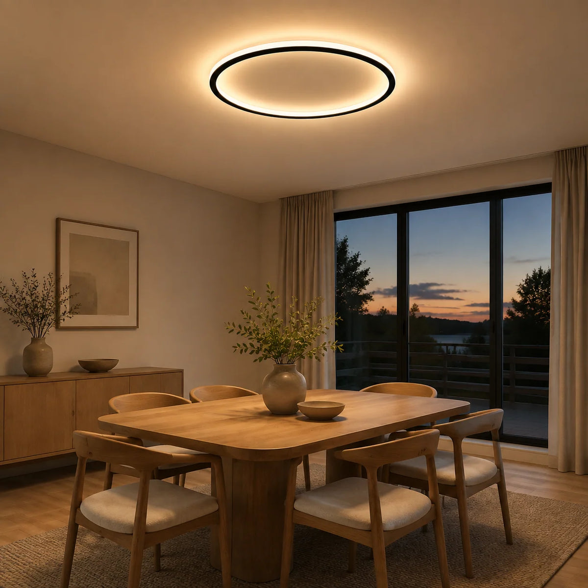 Ceiling Light | Round Integrated LED Flush Mount