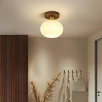 Ceiling Light | Solid Wood & Copper-Tone Iron | 3-Colour Dimmable