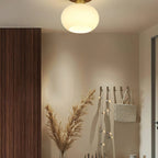 Ceiling Light | Solid Wood & Copper-Tone Iron | 3-Colour Dimmable