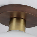 Ceiling Light | Solid Wood & Copper-Tone Iron | 3-Colour Dimmable