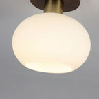 Ceiling Light | Solid Wood & Copper-Tone Iron | 3-Colour Dimmable