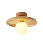Ceiling Light | Minimalist Wood Frame & Acrylic Shade