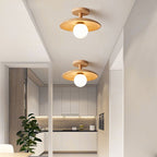 Ceiling Light | Minimalist Wood Frame & Acrylic Shade