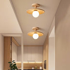 Ceiling Light | Minimalist Wood Frame & Acrylic Shade