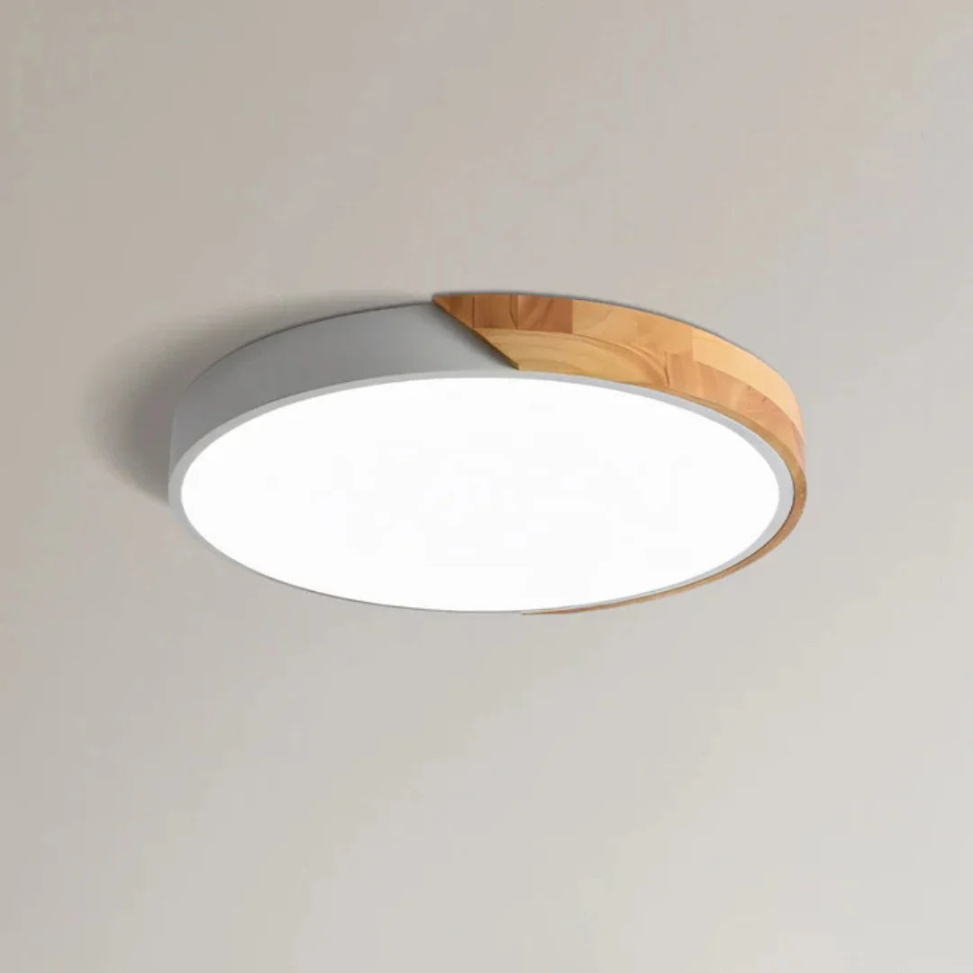 Ceiling Light | Wood Accent & Flush-Mount | Integrated LED