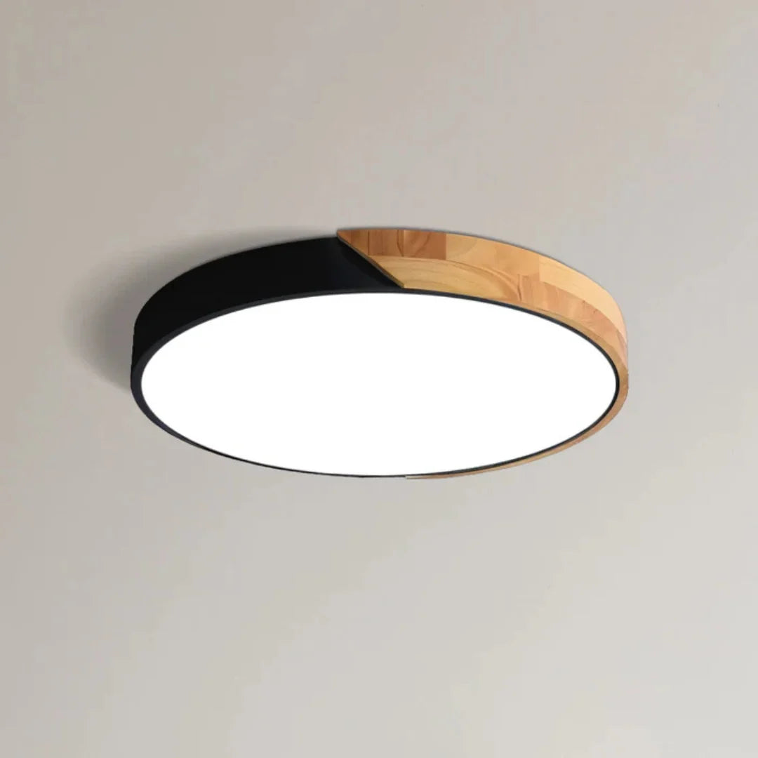 Ceiling Light | Wood Accent & Flush-Mount | Integrated LED
