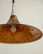 Ceiling Pendant Lamp | Horn-Shaped Chrome & Acrylic | 42/58 cm