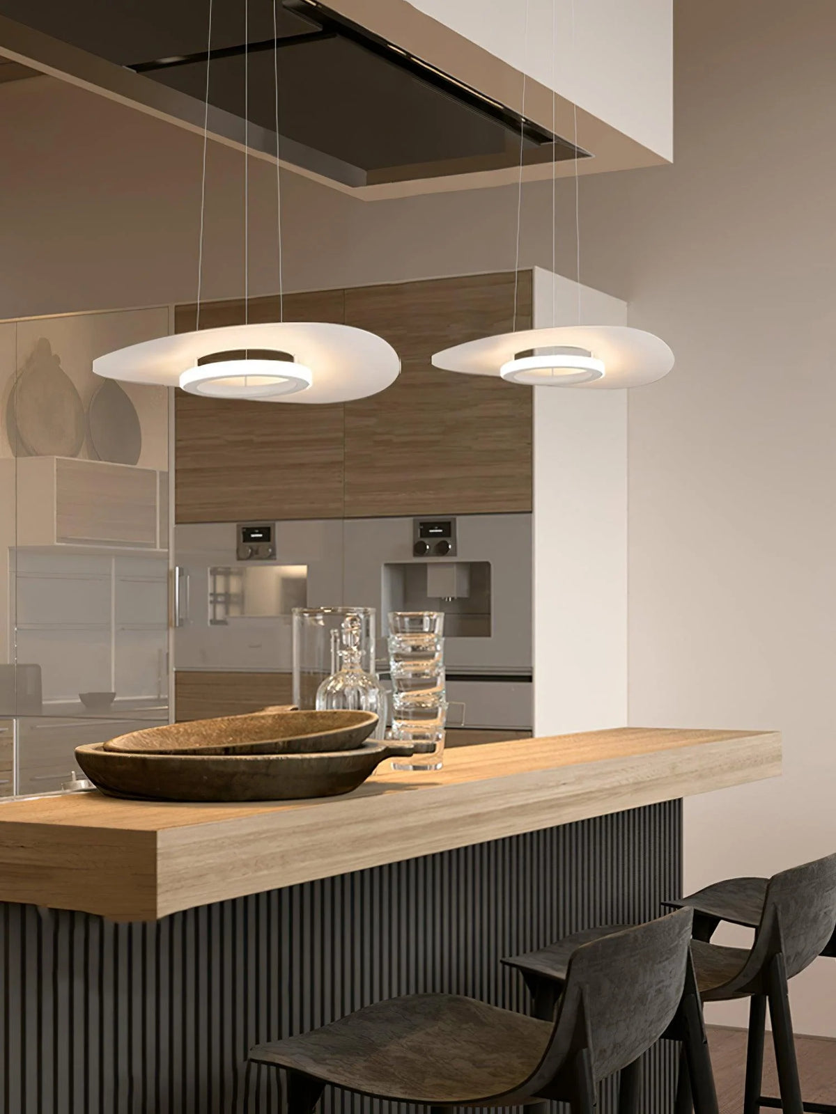 Ceiling Pendant Lamp | UFO LED Ring & Adjustable Height