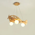 Ceiling Pendant Light | Wood & White Glass | Adjustable 59" Cable