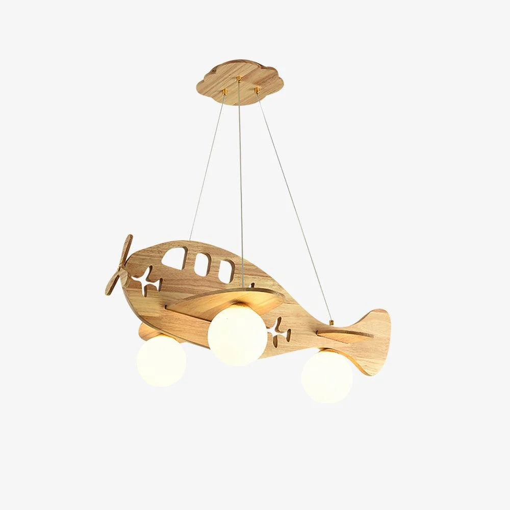 Ceiling Pendant Light | Wood & White Glass | Adjustable 59" Cable