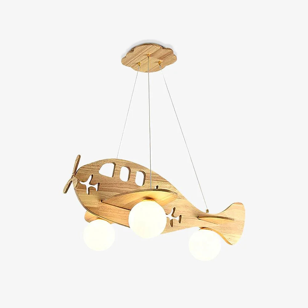 Ceiling Pendant Light | Wood & White Glass | Adjustable 59" Cable