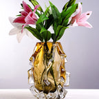 Centrepiece Vase | Handcrafted Mouth-Blown Glass & Melted-Edge