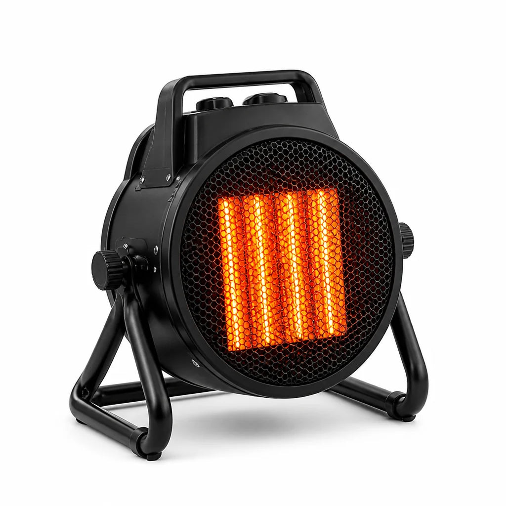 Ceramic Fan Heater | Quiet 3-Speed & Compact Metal | 2000/3000 W