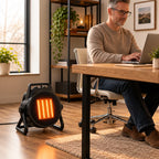 Ceramic Fan Heater | Quiet 3-Speed & Compact Metal | 2000/3000 W