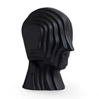 Ceramic Head Sculpture | Geometric Shape & Golden Fringe | Small & Large