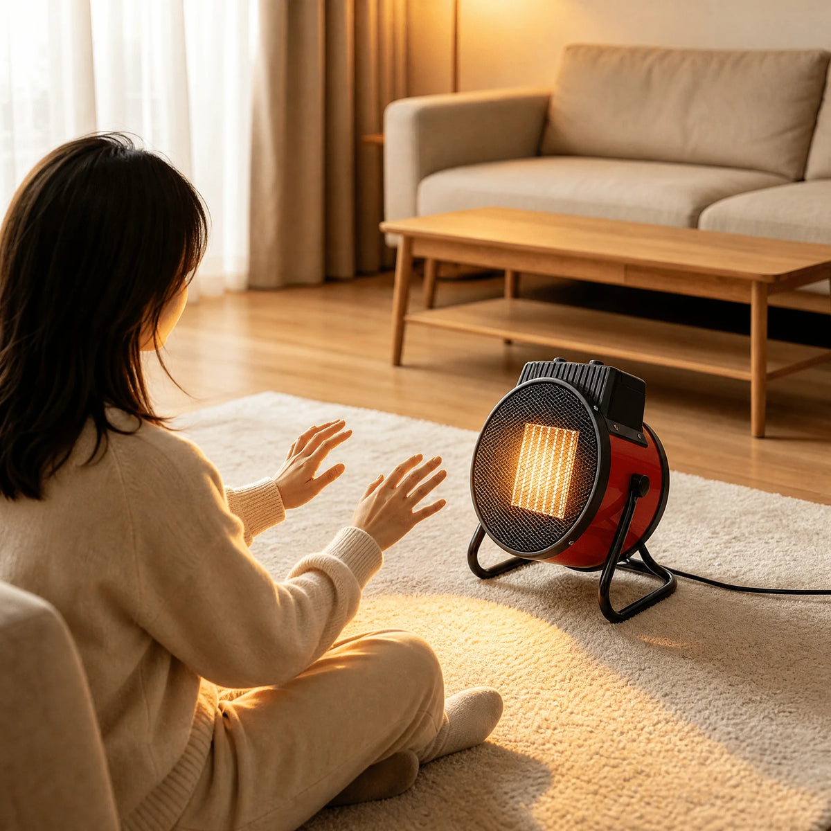 Ceramic Heater | PTC Fan & Adjustable Thermostat