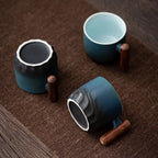 Ceramic Mug | Retro Gradient Glaze & Hand-Painted