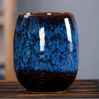Ceramic Mug Set | Kiln-Fired Glaze & Gold Tracing | 4-Piece Set