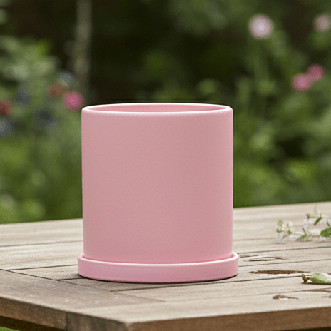Plant Pot | Matte Glazed Ceramic | Drainage Hole & Saucer