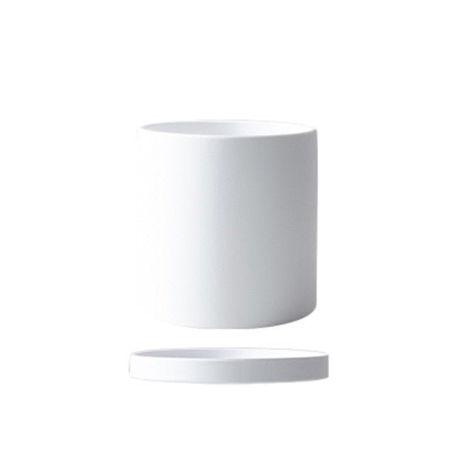 Plant Pot | Matte Glazed Ceramic | Drainage Hole & Saucer