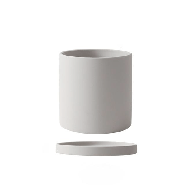 Plant Pot | Matte Glazed Ceramic | Drainage Hole & Saucer