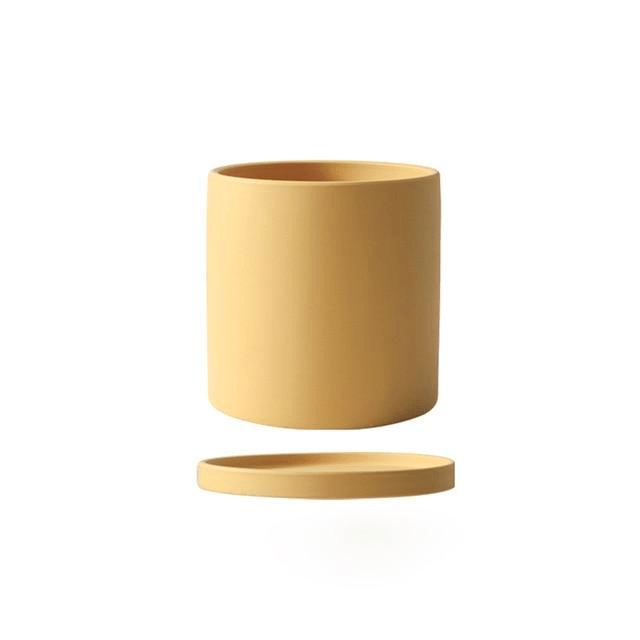 Plant Pot | Matte Glazed Ceramic | Drainage Hole & Saucer