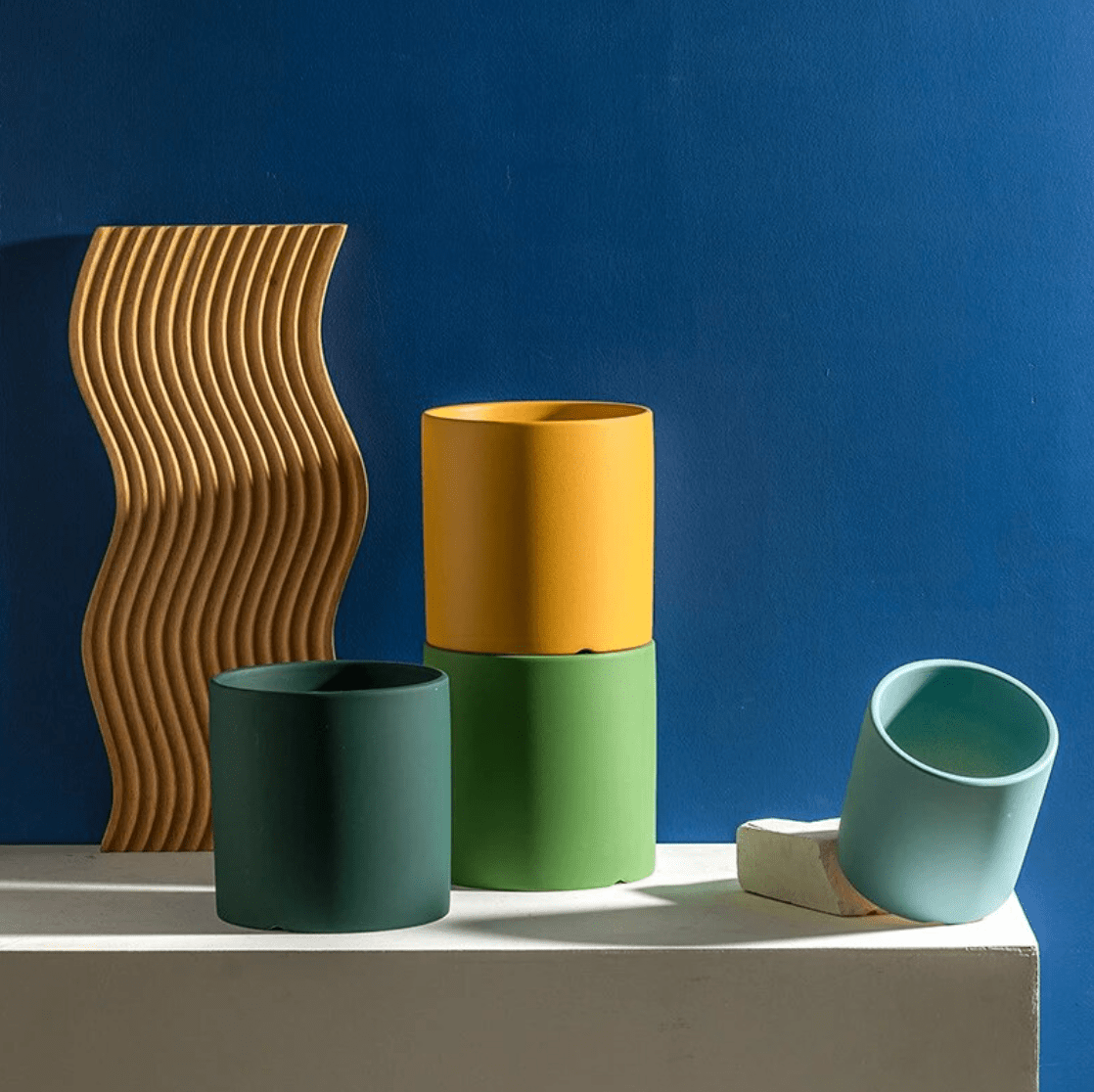 Plant Pot | Matte Glazed Ceramic | Drainage Hole & Saucer