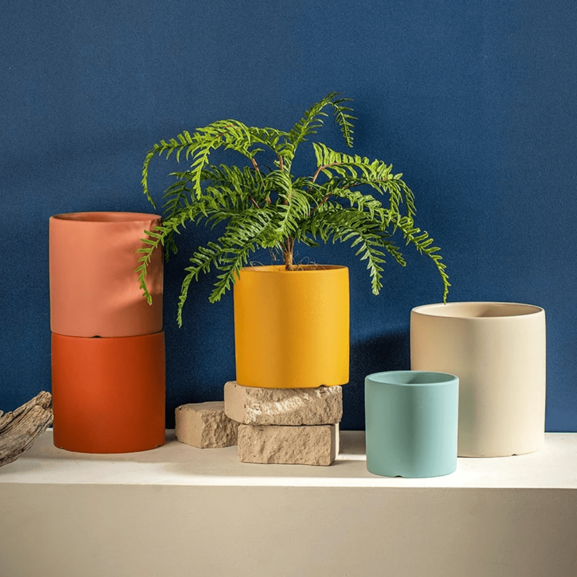 Plant Pot | Matte Glazed Ceramic | Drainage Hole & Saucer