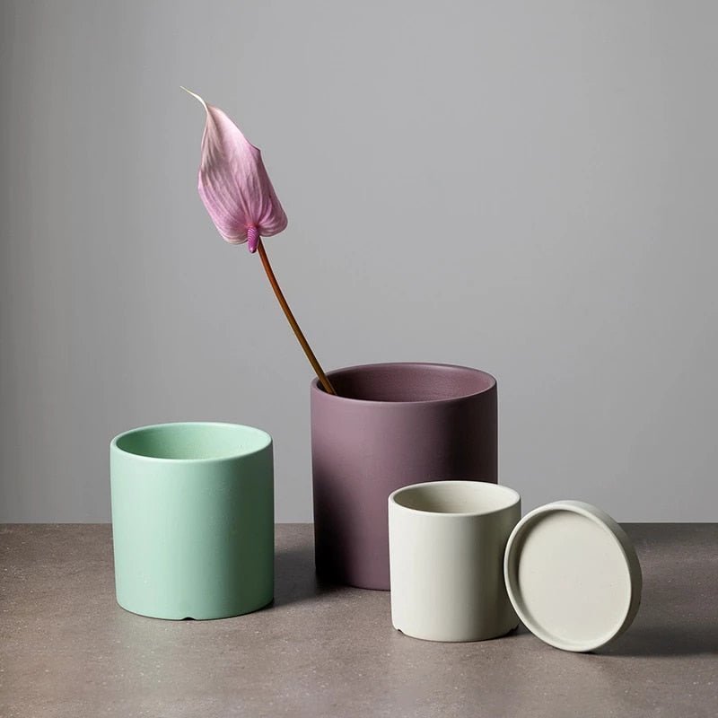 Plant Pot | Matte Glazed Ceramic | Drainage Hole & Saucer