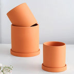 Plant Pot | Matte Glazed Ceramic | Drainage Hole & Saucer