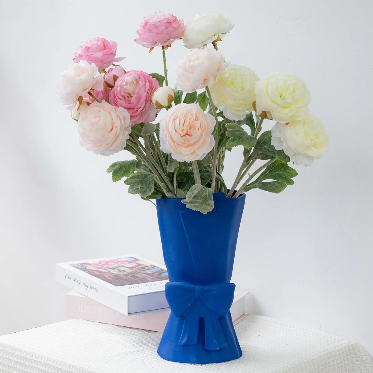 Ceramic Vase | Hand-Coiled Ribbon Silhouette & Velvet-Touch Frosted Glaze | 9.6 In Height