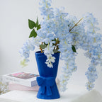 Ceramic Vase | Hand-Coiled Ribbon Silhouette & Velvet-Touch Frosted Glaze | 9.6 In Height