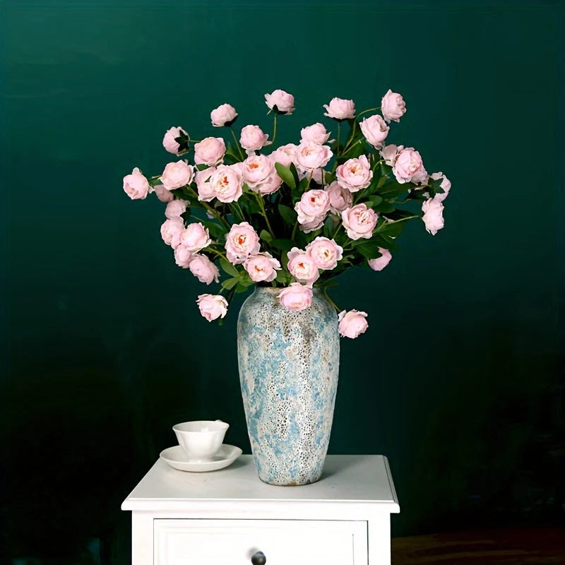 Ceramic Vase | Handmade Vintage Blue & Earthy Finish