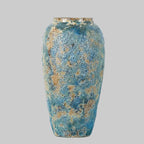 Ceramic Vase | Handmade Vintage Blue & Earthy Finish