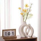 Ceramic Vase Set | Abstract Intertwined Matte Finish | Set of 2