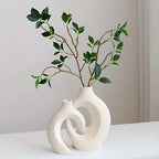 Ceramic Vase Set | Abstract Intertwined Matte Finish | Set of 2